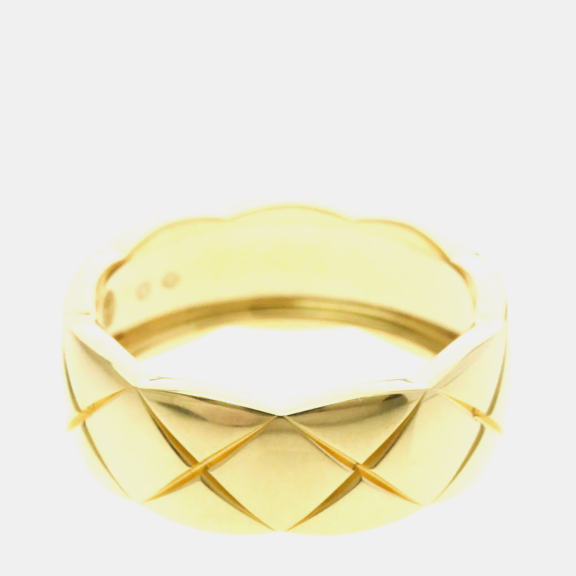 

Chanel Coco Crush Ring Medium Model 18K Yellow Gold Fashion Band Ring EU 50