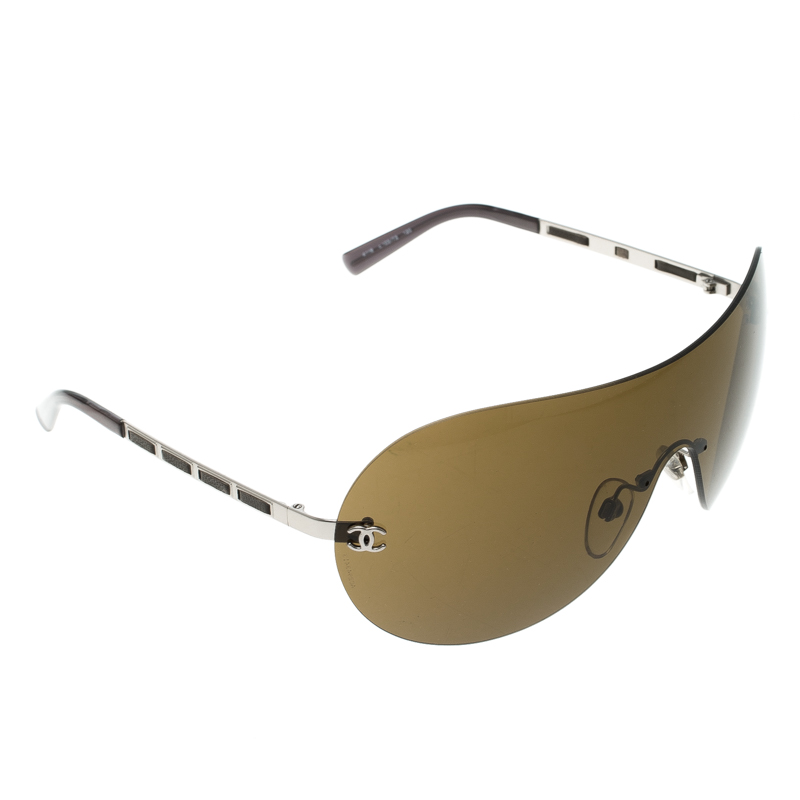 Chanel Brown 4118 Shield Sunglasses