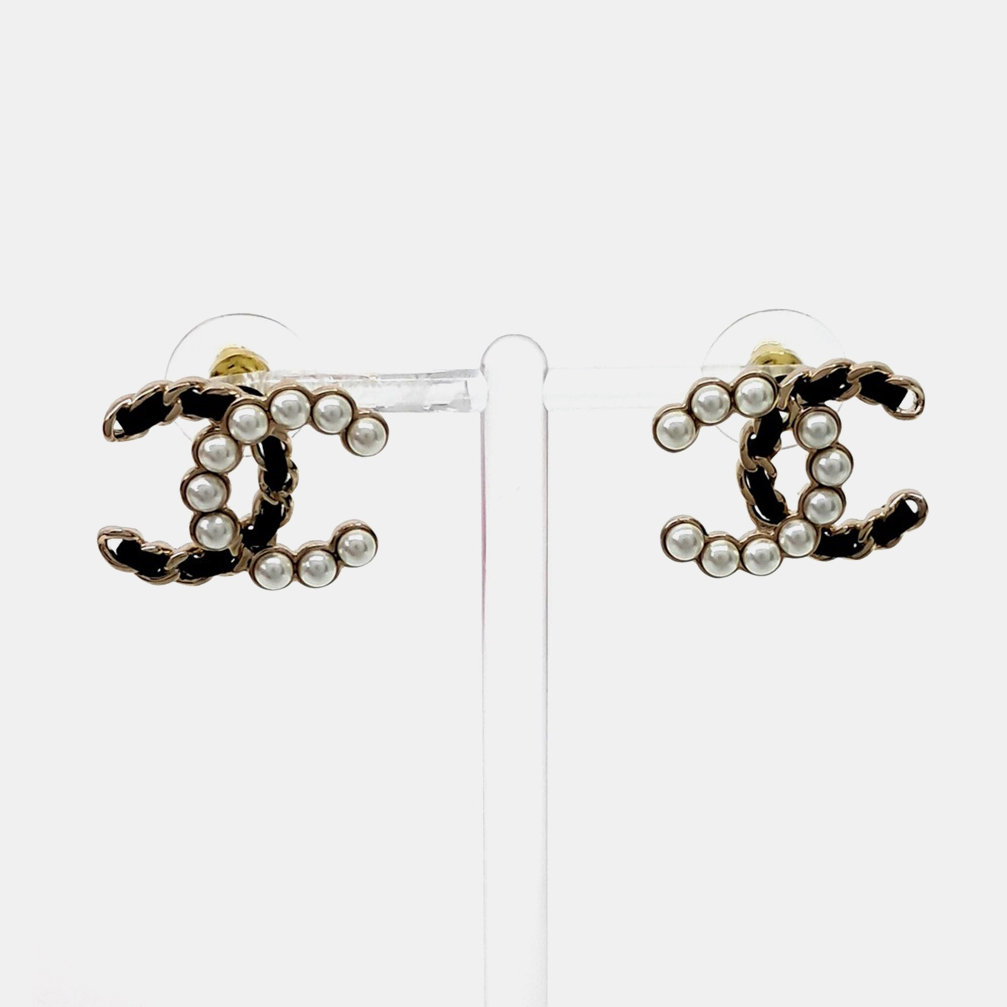 

Chanel logo earrings, Multicolor