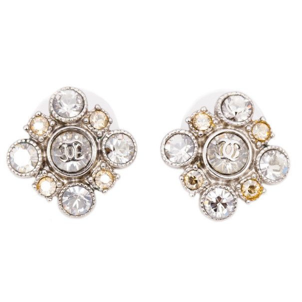 Pre Owned Chanel CC Rhinestone Earrings