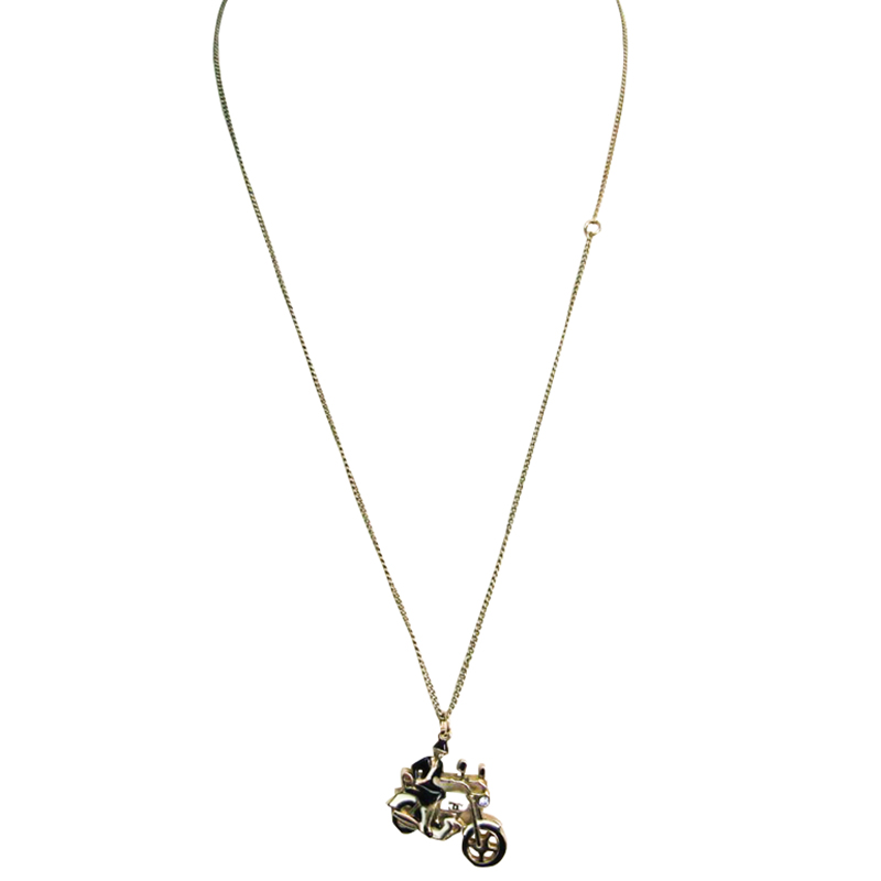 

Chanel Logo Gold Tone Pendant Necklace