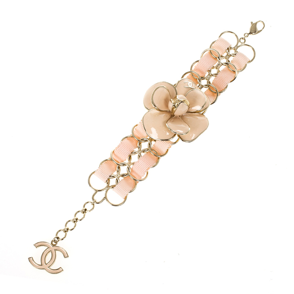 Chanel Pink Camellia Bracelet