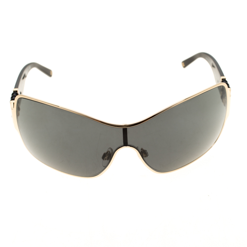 

Chanel Gold/Black 4177 Perle Collection Shield Sunglasses