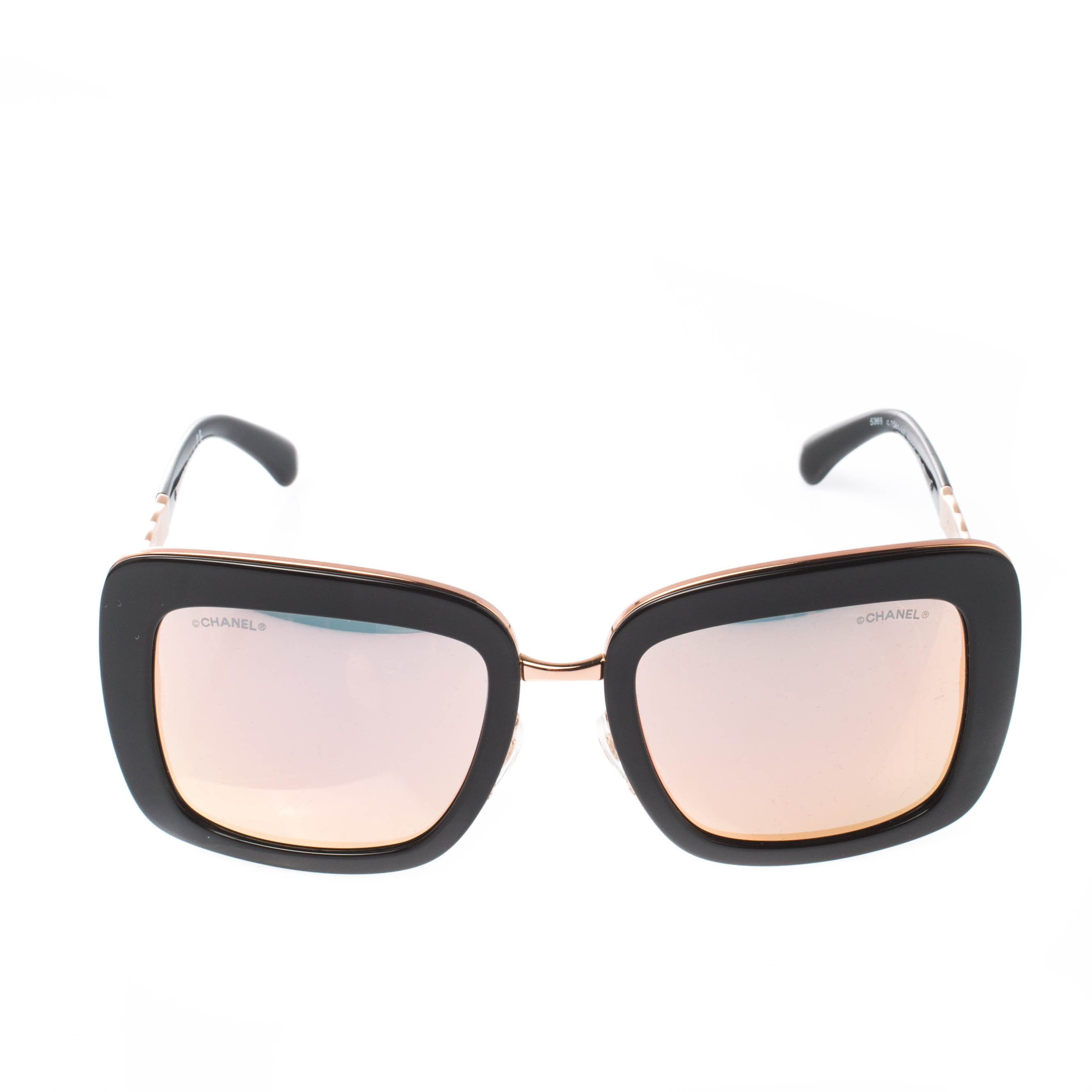 

Chanel Black/Rose Gold Mirrored 5369 Square Sunglasses