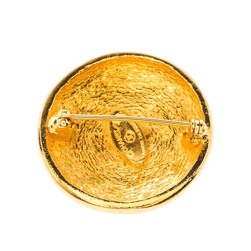 

Chanel Vintage CC Gold Tone Pin Brooch