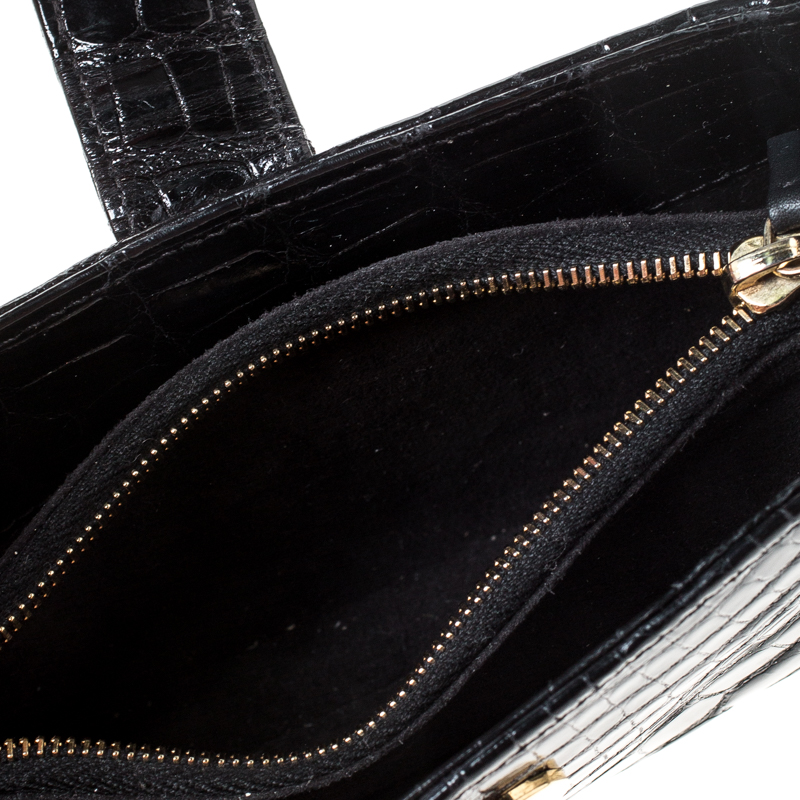 

Chanel Black Crocodile iPhone Chain Pouch