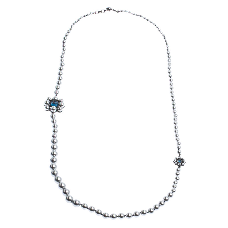 Pre Owned Chanel Faux Pearl Long Strand Necklace
