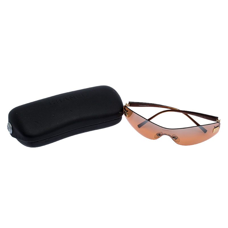 Chanel Brown 4019 Rimless Sunglasses Chanel | The Luxury Closet