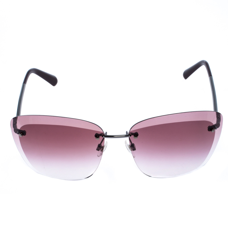 

Chanel Gunmetal Tone/ Burgundy Gradient 4221 Butterfly Sunglasses