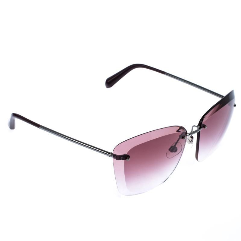 نظارة شمسية شانيل 4221 فراشة متدرجة عنابية / رصاصية