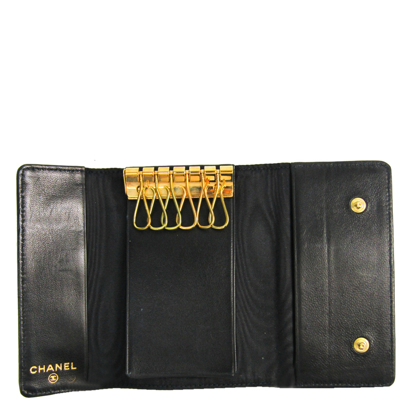 

Chanel Black Leather 6 Key Case
