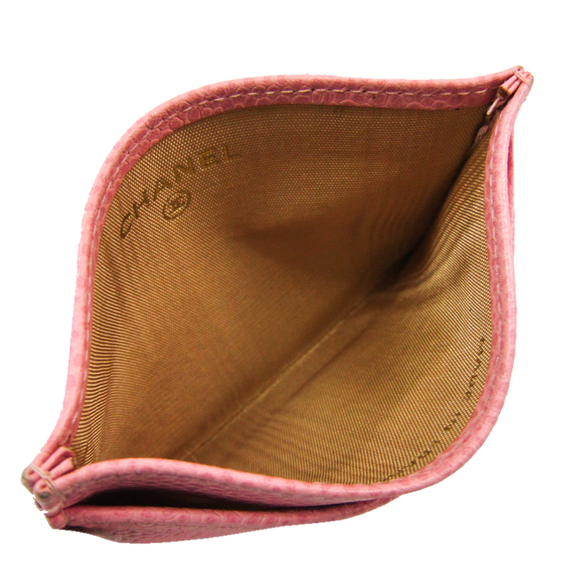 

Chanel Pink Caviar Leather Card Case