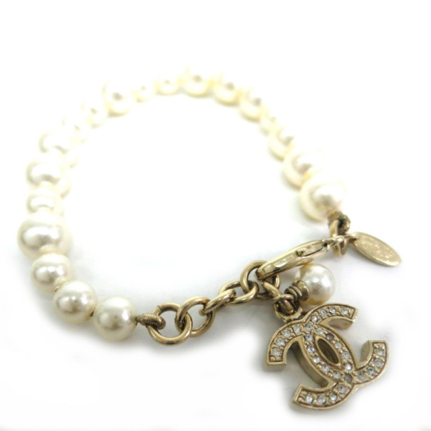 Chanel Pearl CC Crystal Bracelet