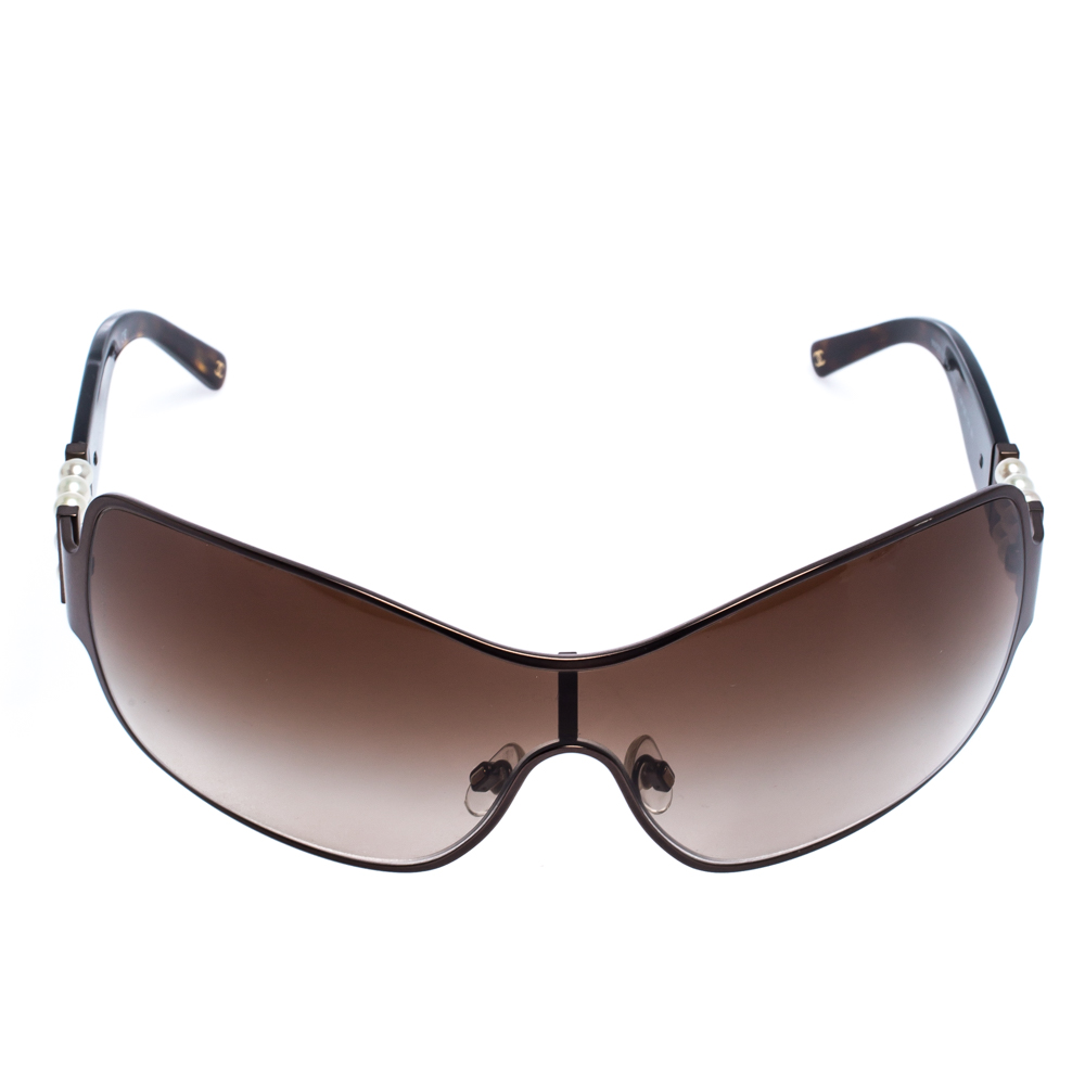 

Chanel Havana Brown/ Brown Gradient 4177-H Coco Perle Shield Sunglasses