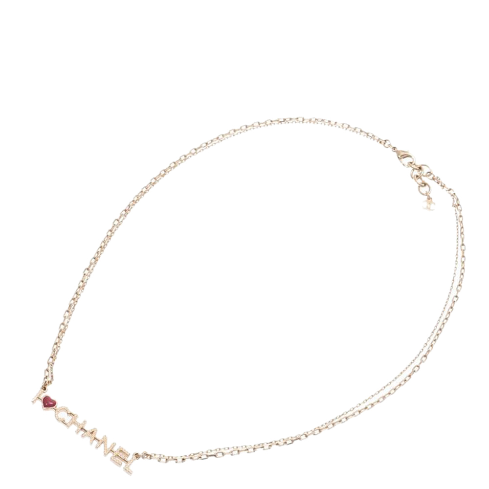 

Chanel I Love Chanel Gold Plated Necklace
