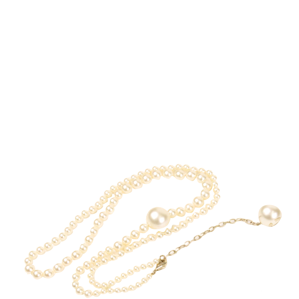 

Chanel White Faux Pearl Necklace