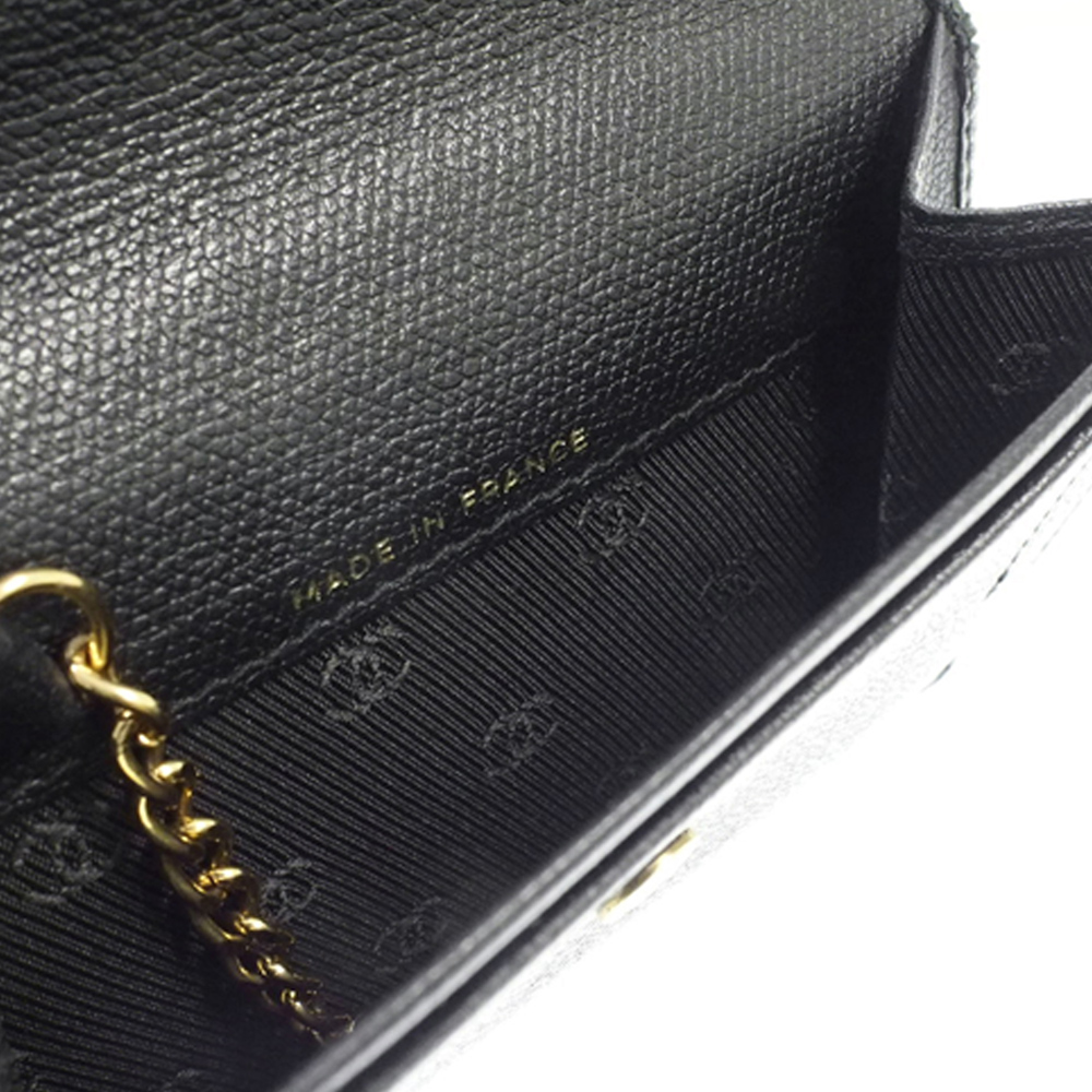 

Chanel Black CC Leather Coin Pouch