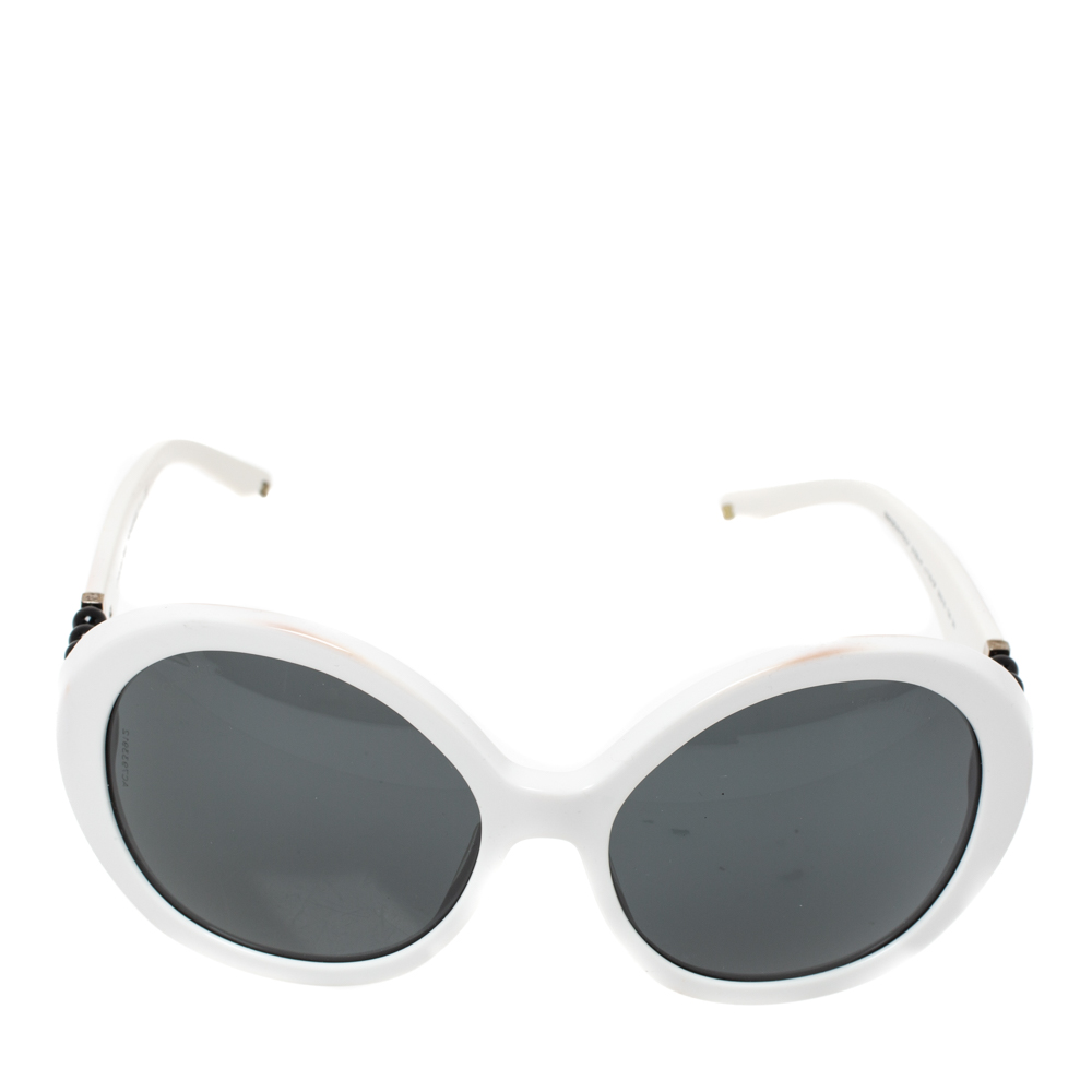 

Chanel White / Grey 5159-H Pearle Round Sunglasses