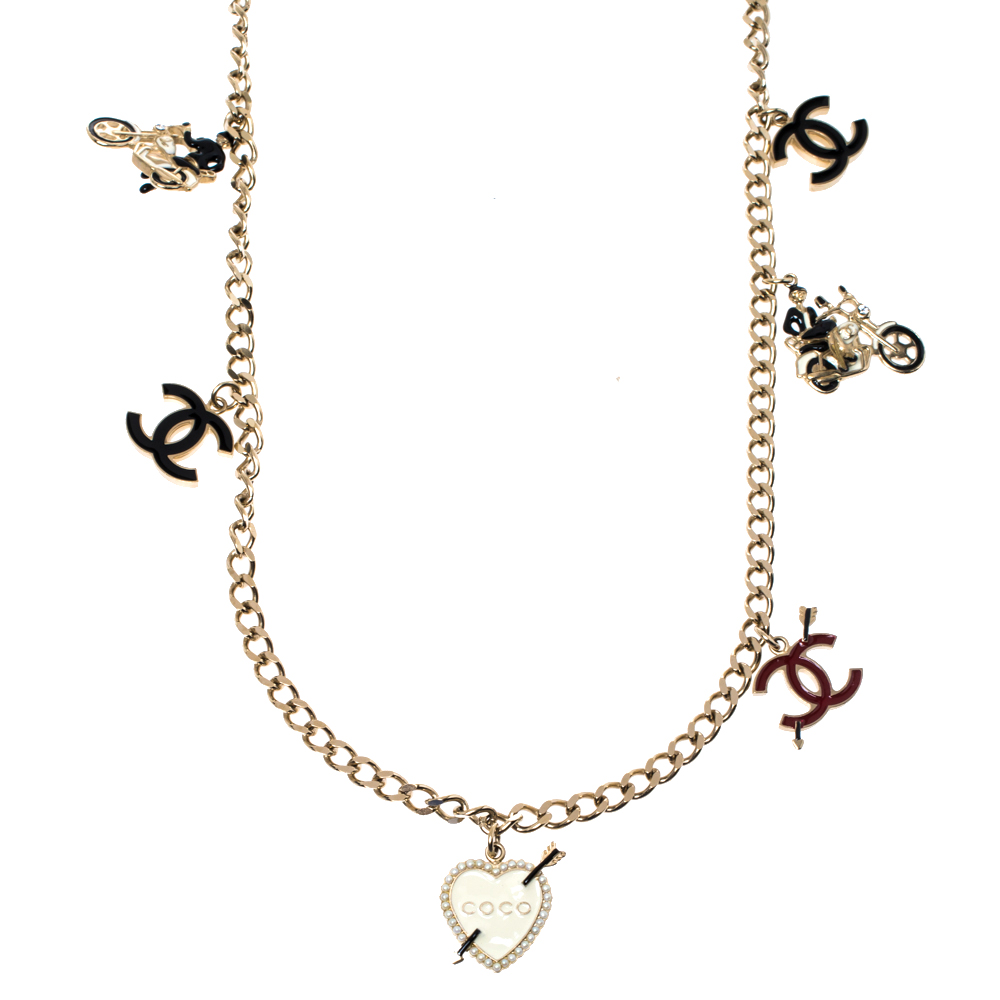 

Chanel Gold Tone Iconic Charms Necklace