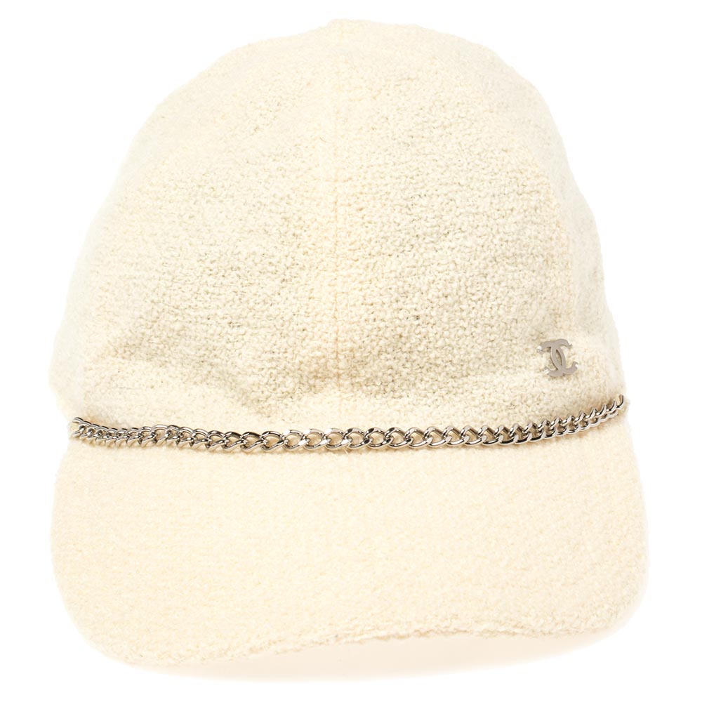 

Chanel Beige Wool CC Chain Cap