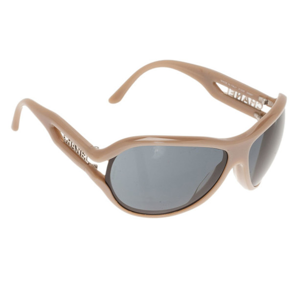 Pre Owned Chanel Brown S6887 Oval Sunglasses