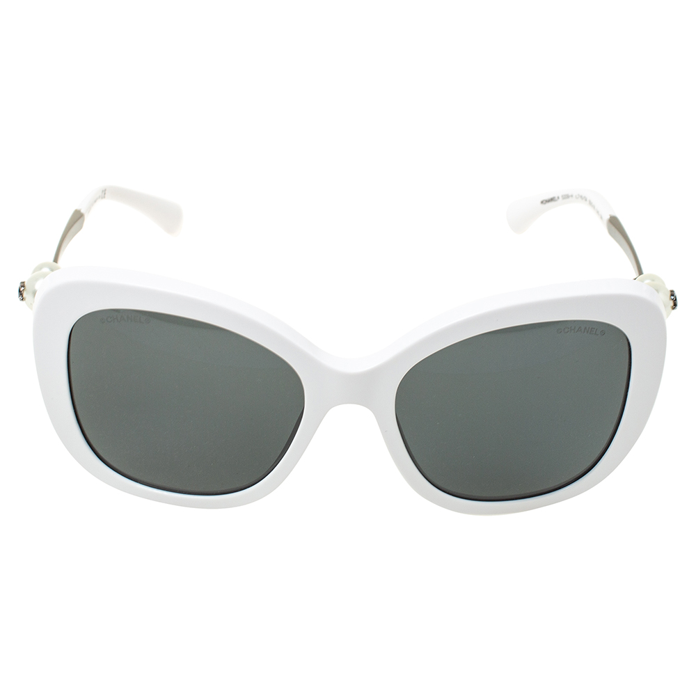 

Chanel White Pearl Embellished 5339H Square Sunglasses