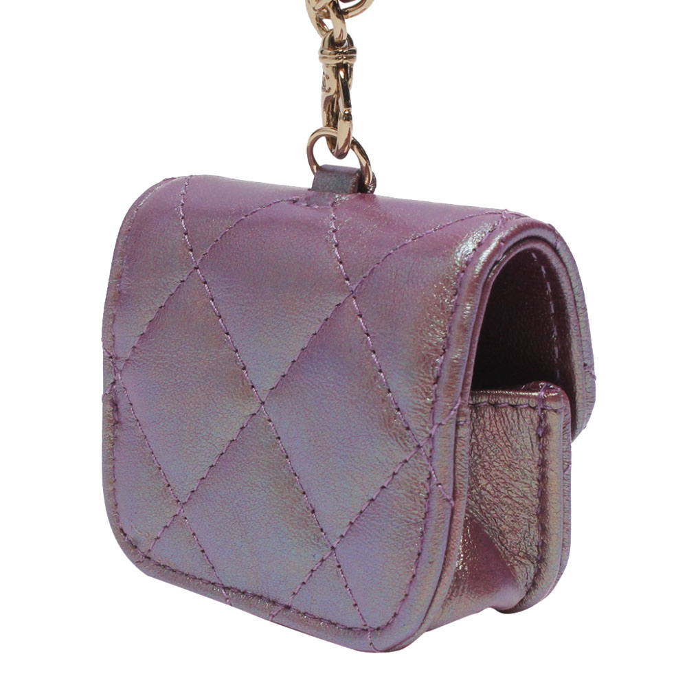 

Chanel Purple Quilted Leather AirPods Pro Case with Chain