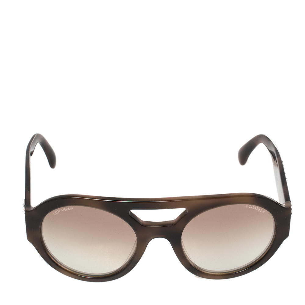 

Chanel Brown Acetate Gradient 5419-B Round Sunglasses