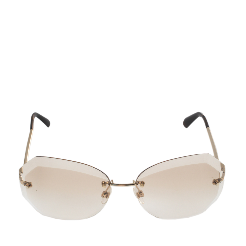 

Chanel Gold/Beige 4220 Spring Round Gradient Sunglasses