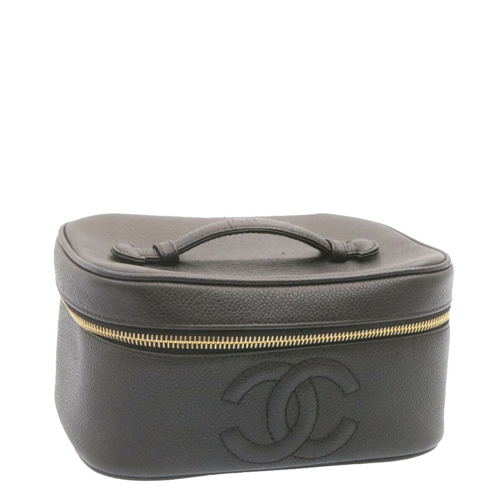 

Chanel Black Caviar Leather Vanity Bag
