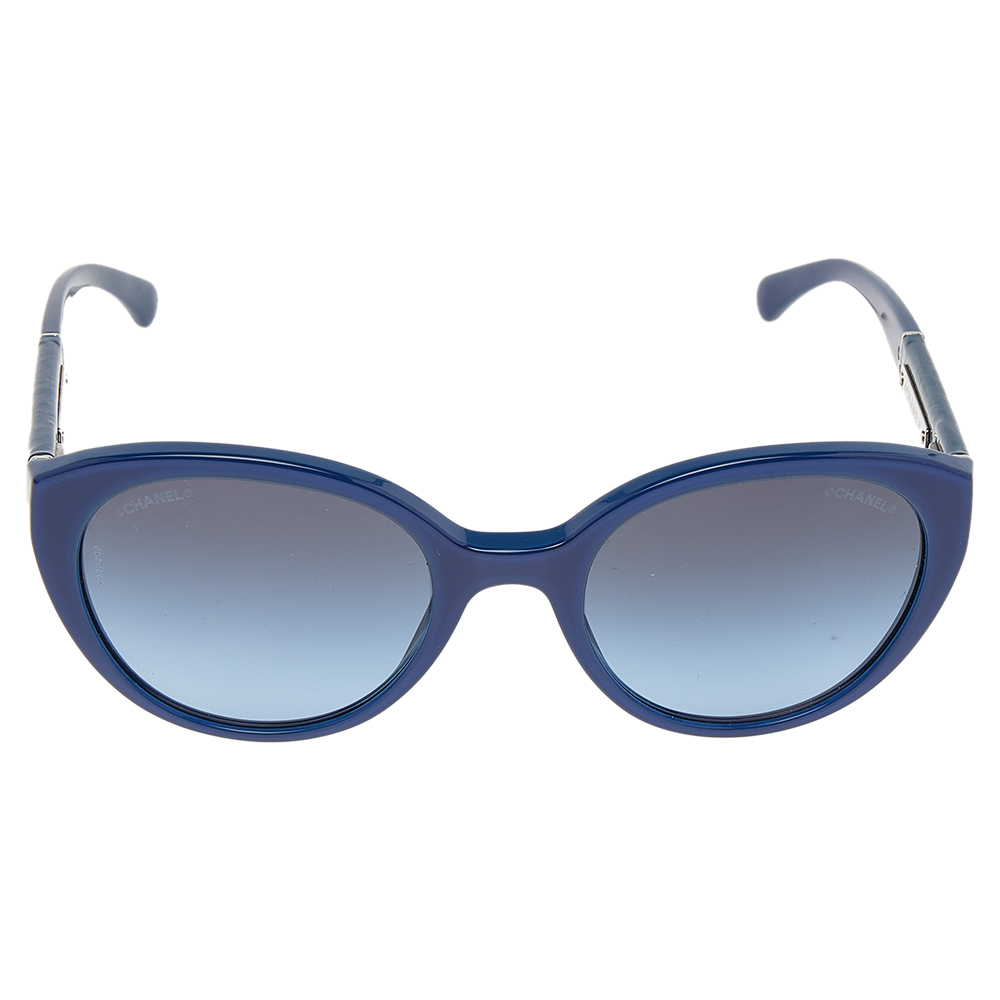 

Chanel Blue/Blue Gradient CC Logo 5252Q Oval Sunglasses