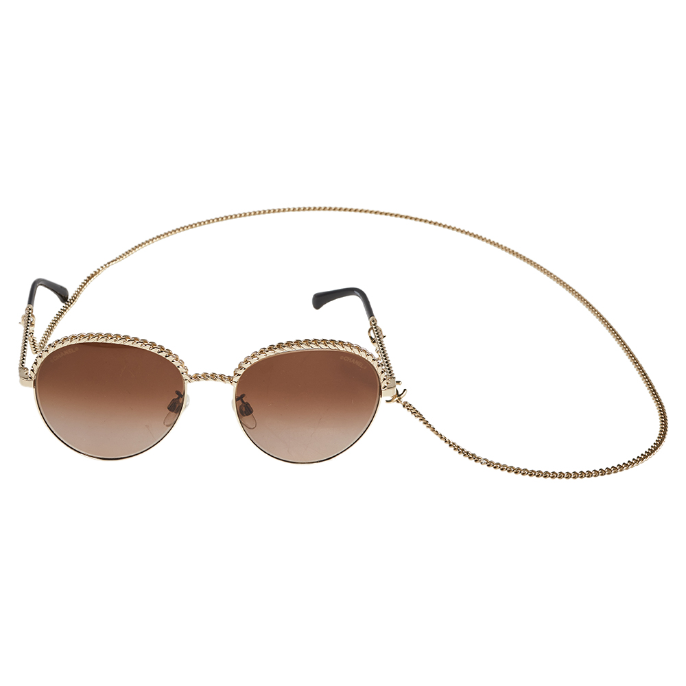 

Chanel Gold Tone/ Brown Gradient 4242 Pantos Sunglasses