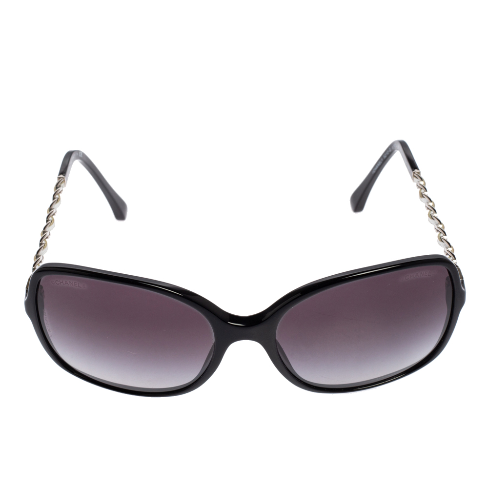 

Chanel Black Acetate 5210-G Gradient Sunglasses