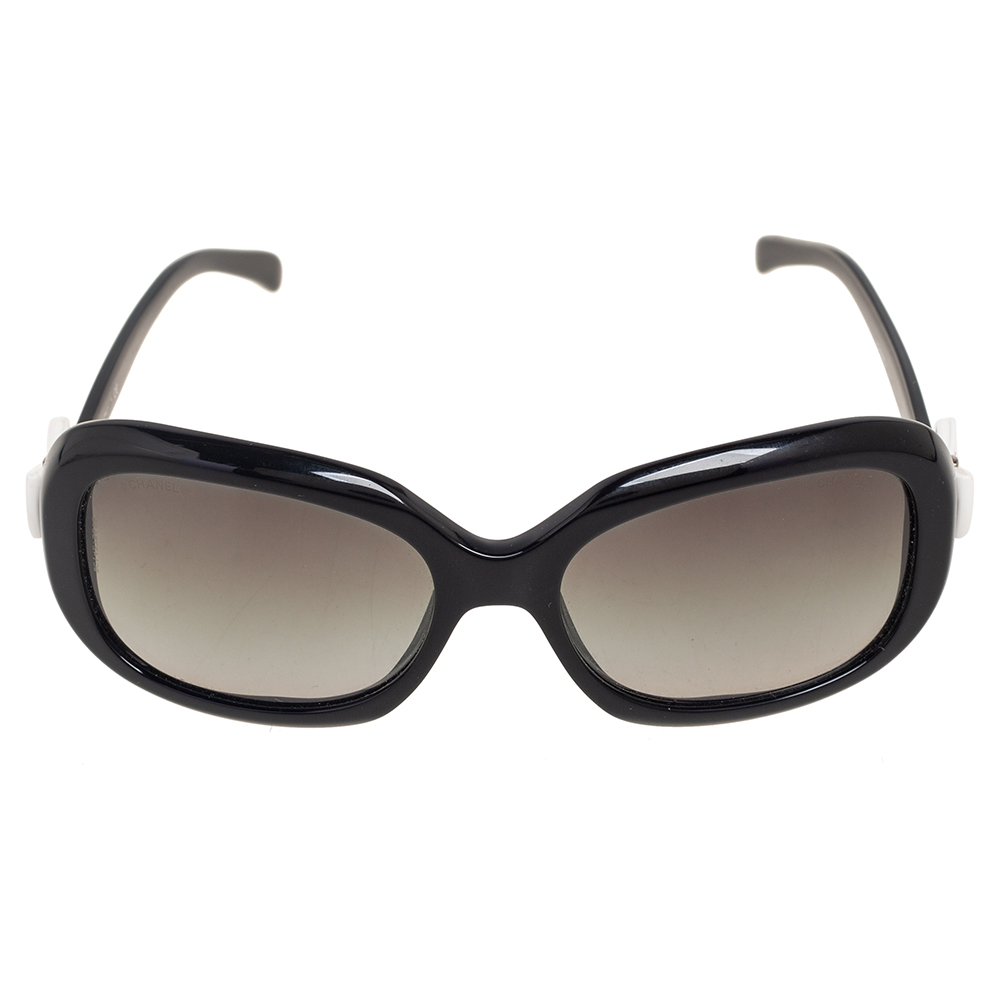 

Chanel Black/ Grey Gradient 5170 Bow Rectangle Sunglasses