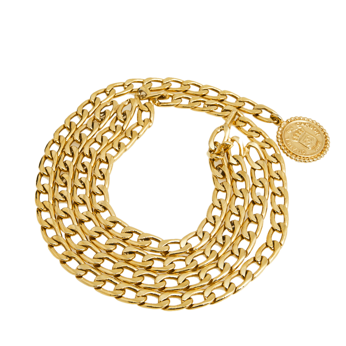 

Chanel Rue Cambon Gold Tone Layered Chain Belt