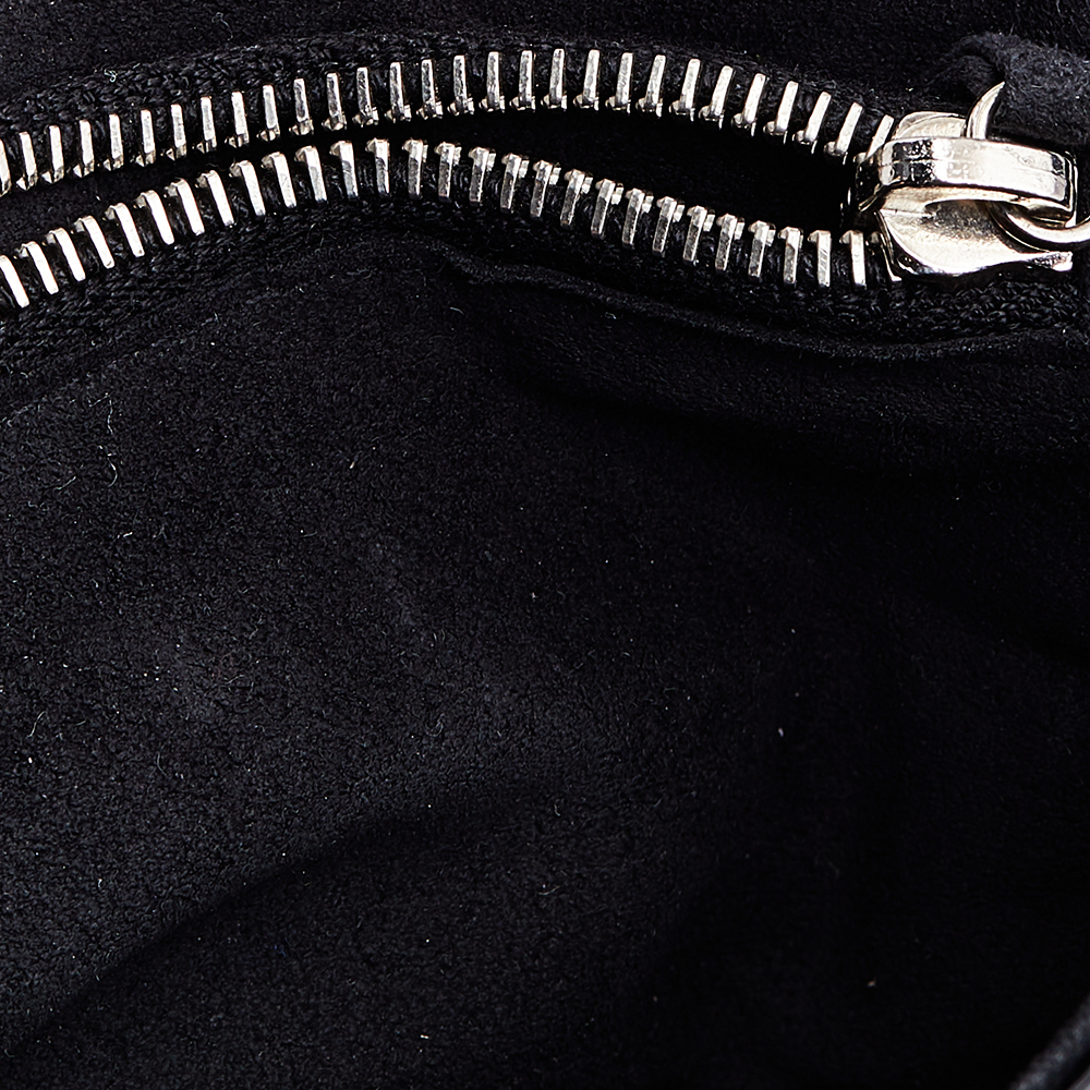 

Chanel Black Quilted Patent Leather CC Phone Holder Pouch