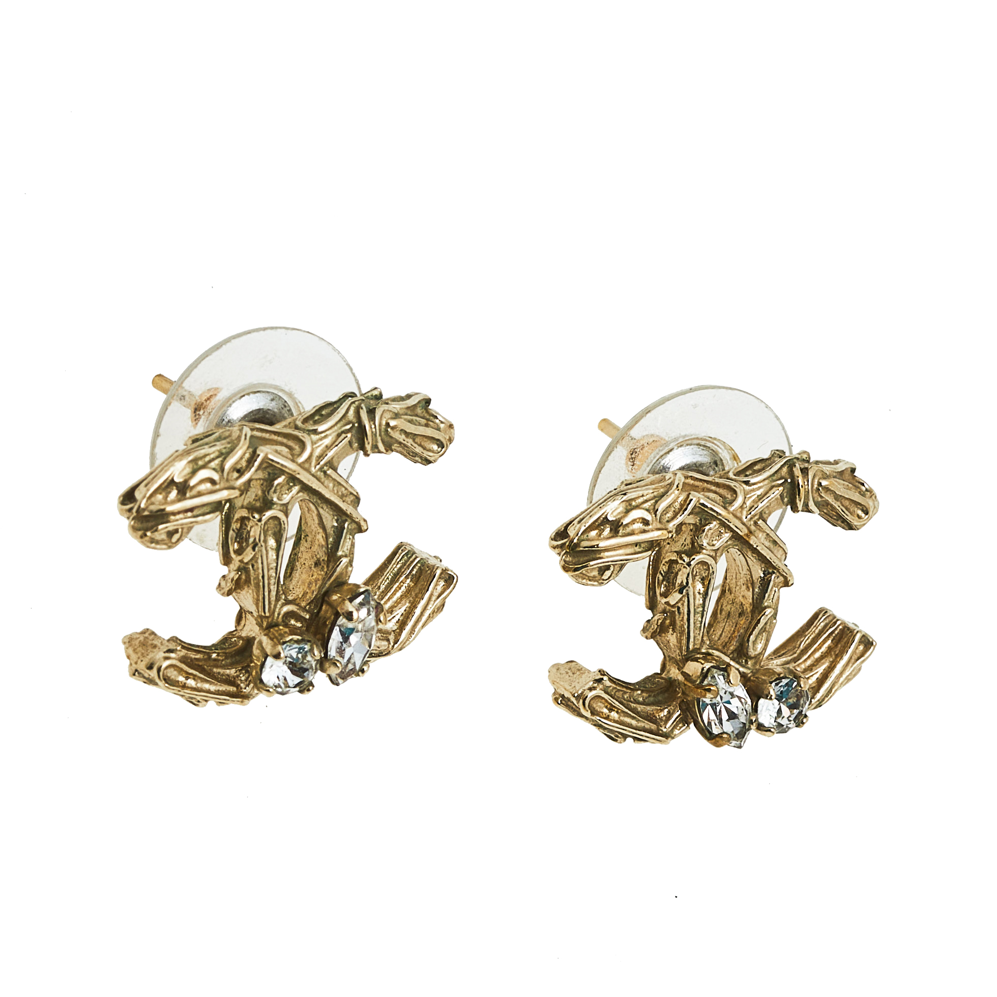 

Chanel CC Gold Tone Earrings