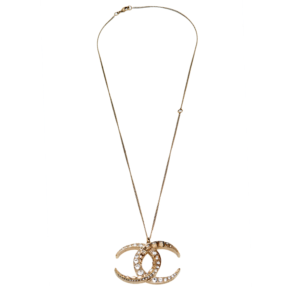 

Chanel CC Crystals and Gold Tone Metal Necklace