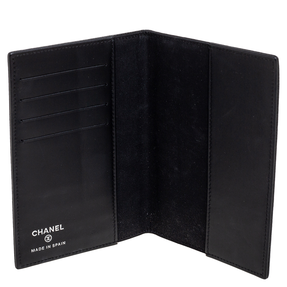 

Chanel Black Caviar Leather CC Timeless Passport Holder Cover