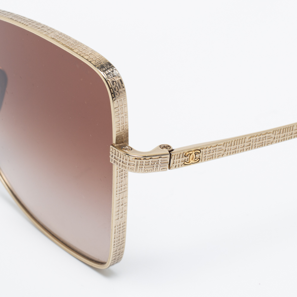 Chanel Brown/Gold Tone 4263-T Butterfly Gradient Sunglasses  - buy with discount