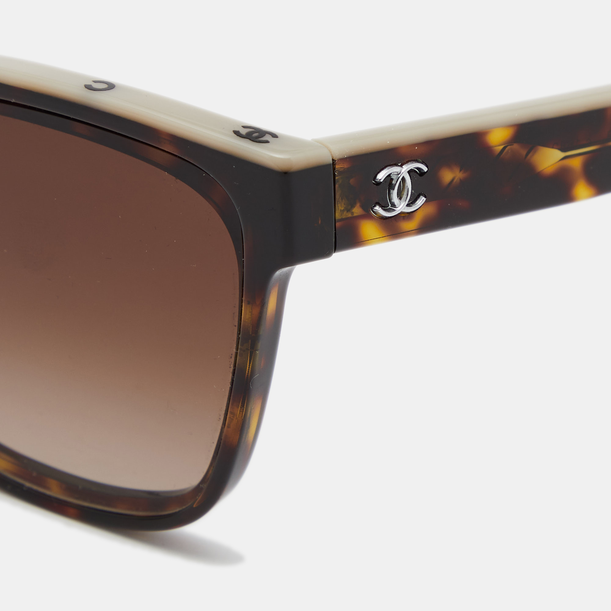 

Chanel Brown Havana 5418 Shield Sunglasses