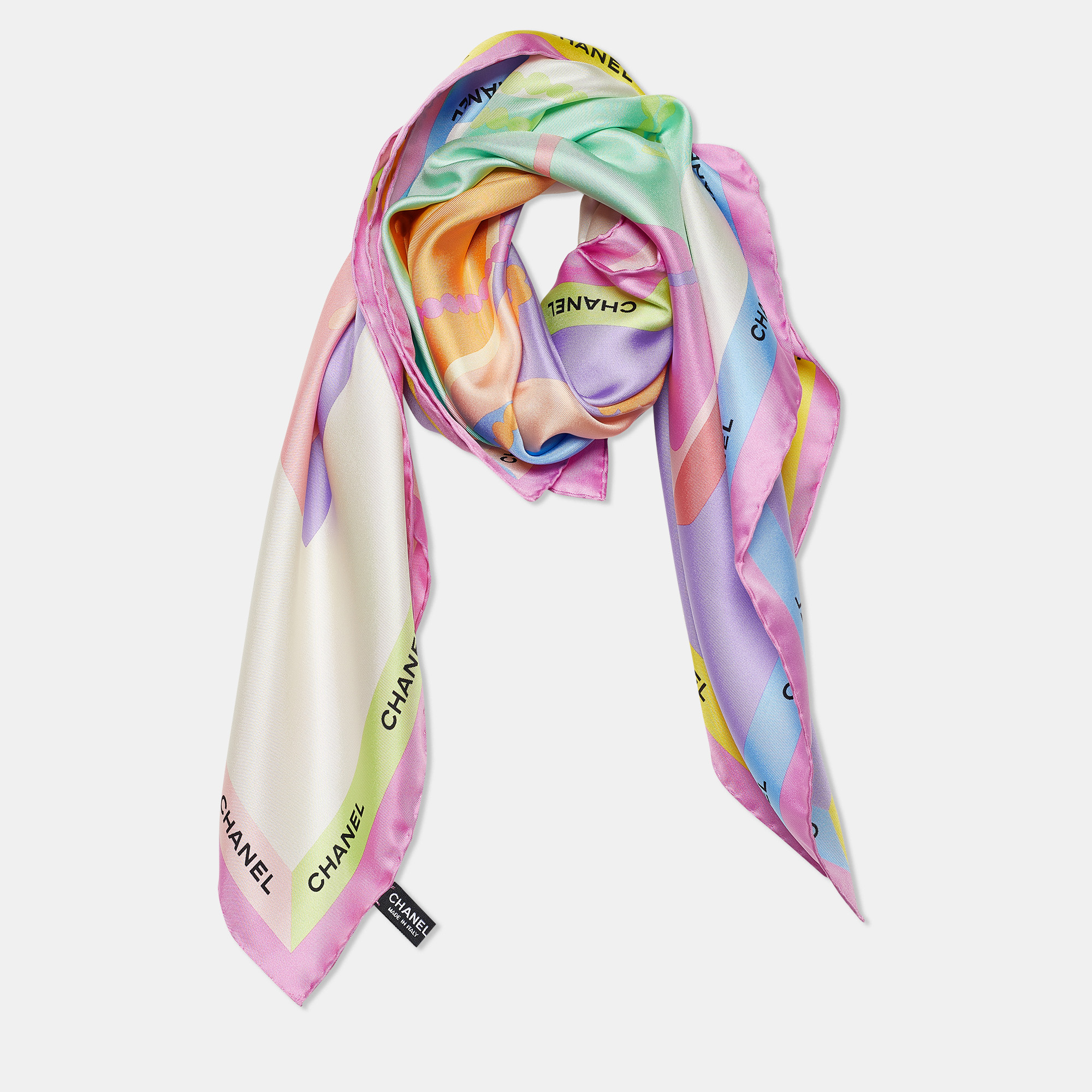 

Chanel Multicolor Bags Print Silk Scarf