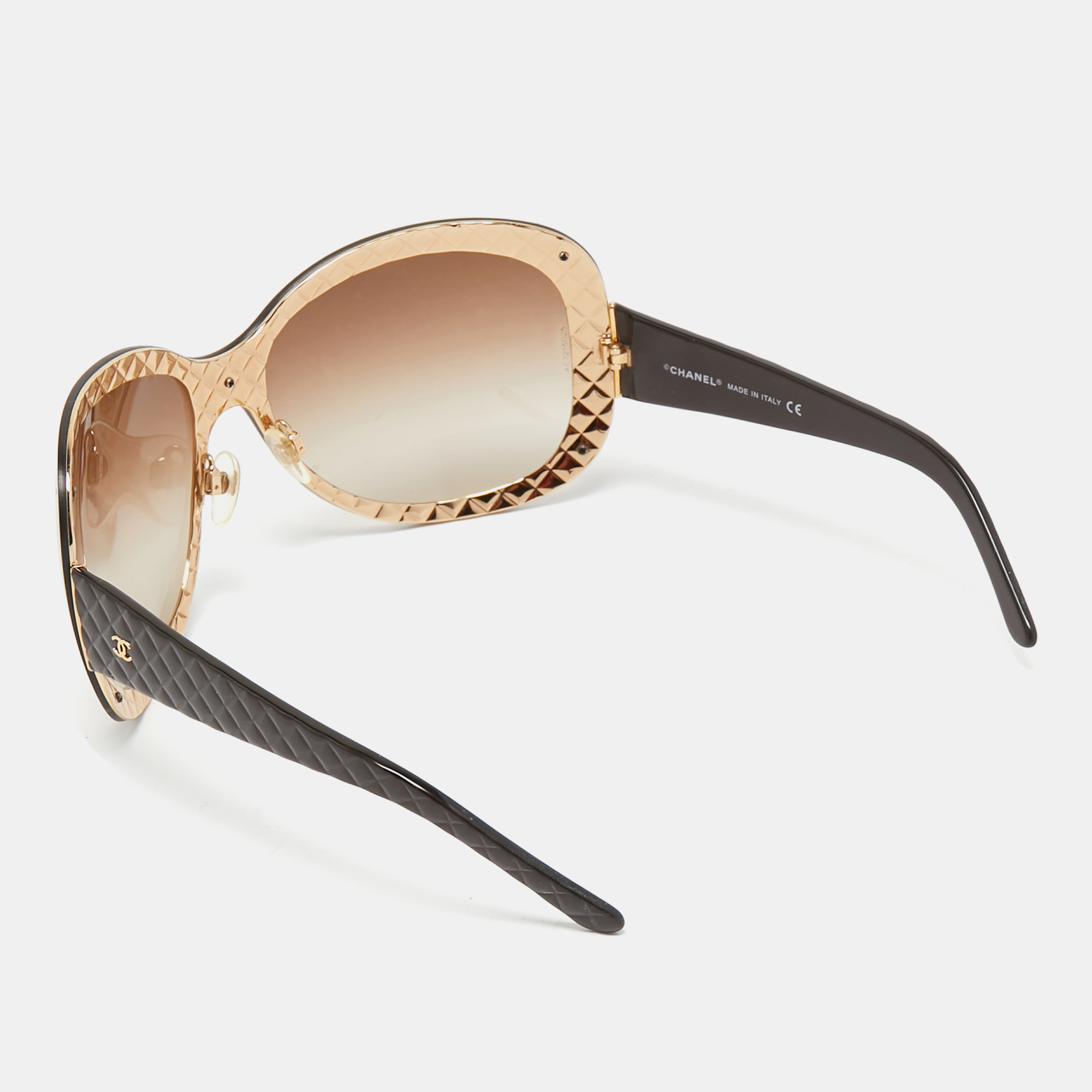 

Chanel Brown Quilted 4159 Oval Sunglasses