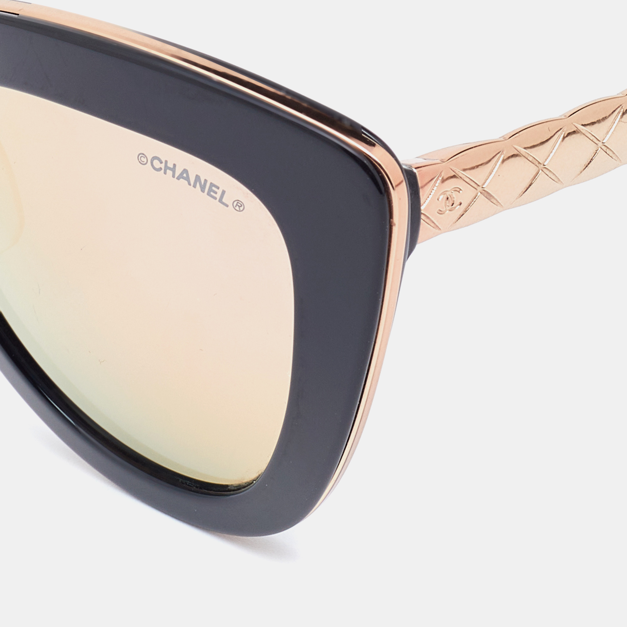 Chanel Rose Gold Tone/ Gold Mirrored 5368 Cat-Eye sunglasses