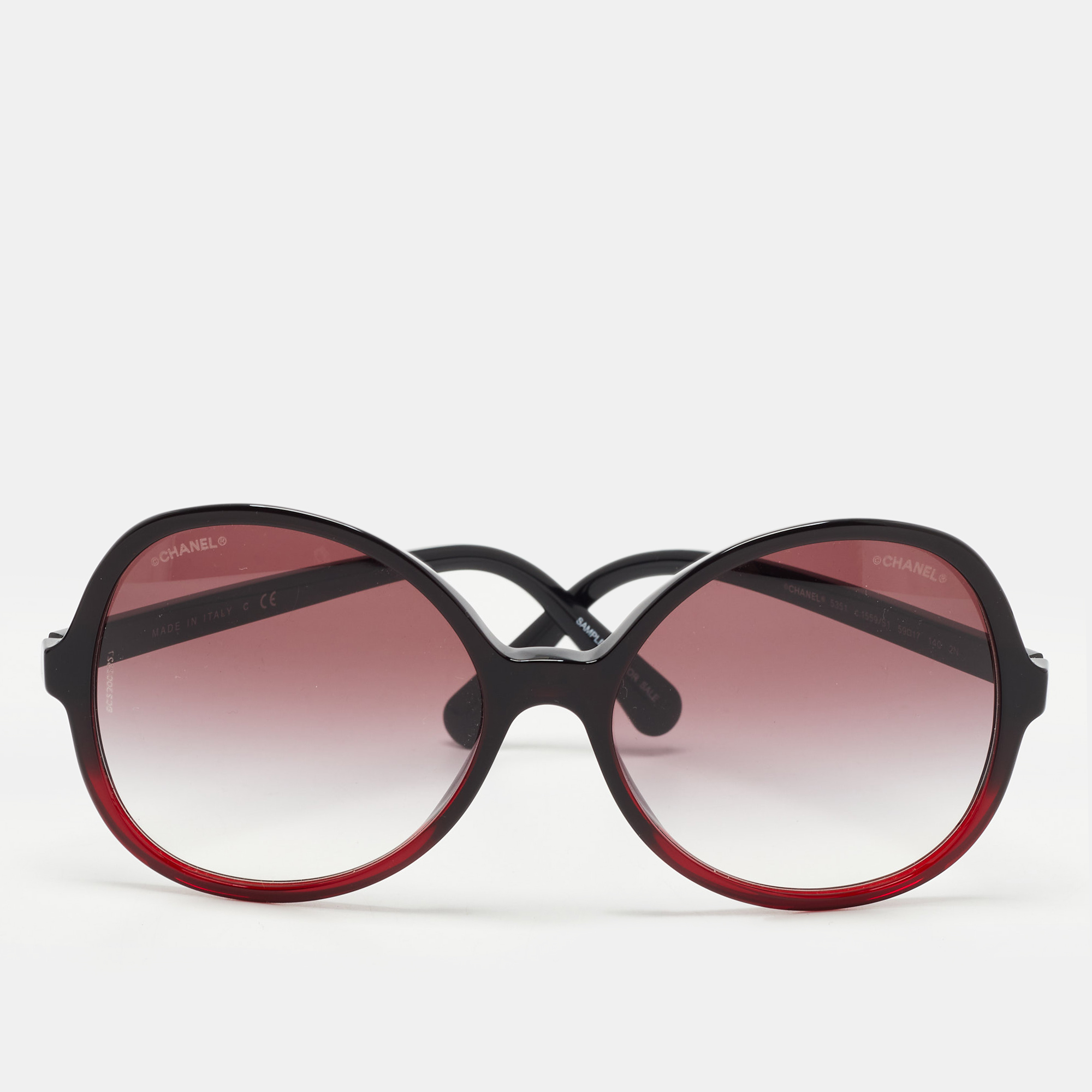 Chanel Ombre Burgundy 5351 Round Sunglasses Chanel