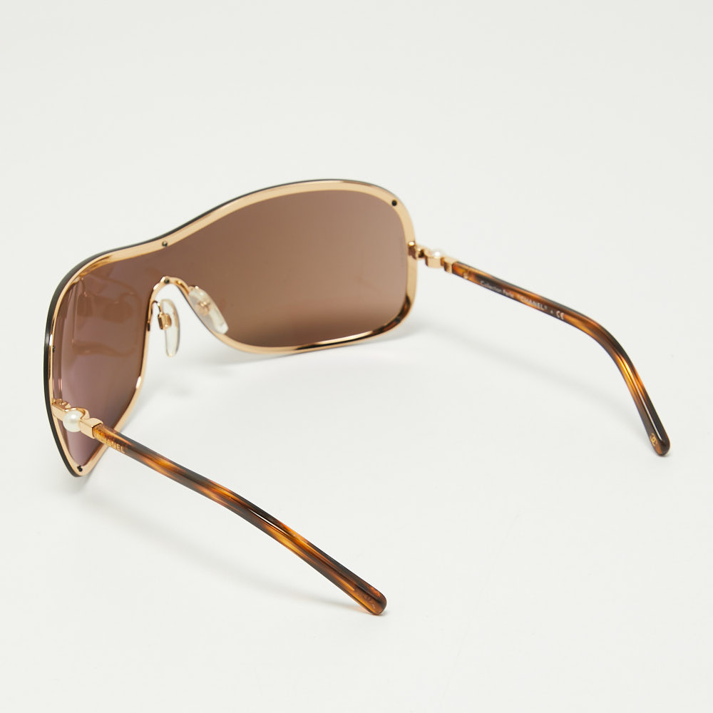 

Chanel Brown 4170-H Pearl Shield Sunglasses