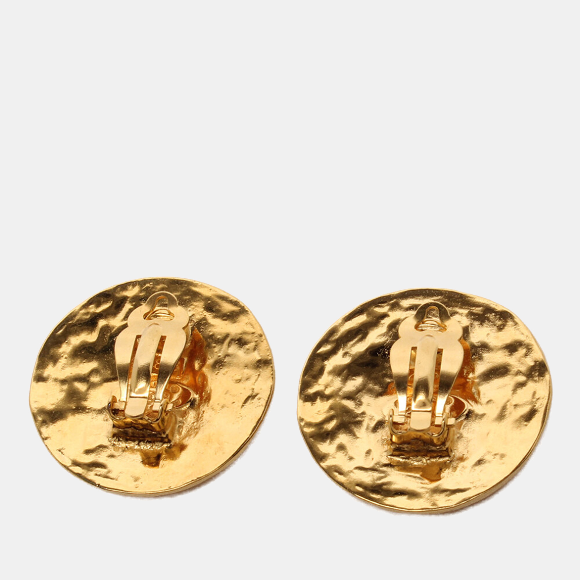 

Chanel CC Gold Plated Clip on Earrings
