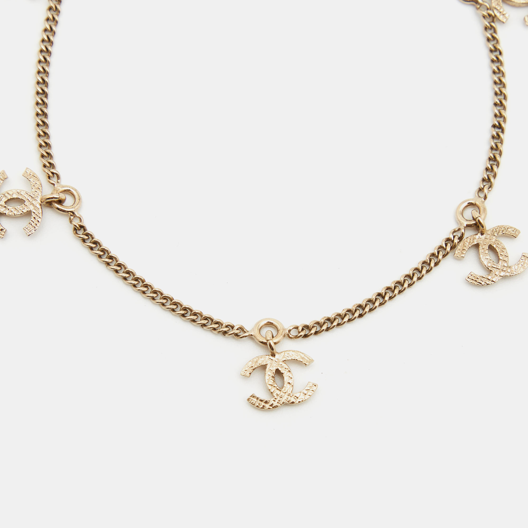 

Chanel CC Gold Tone Charm Bracelet