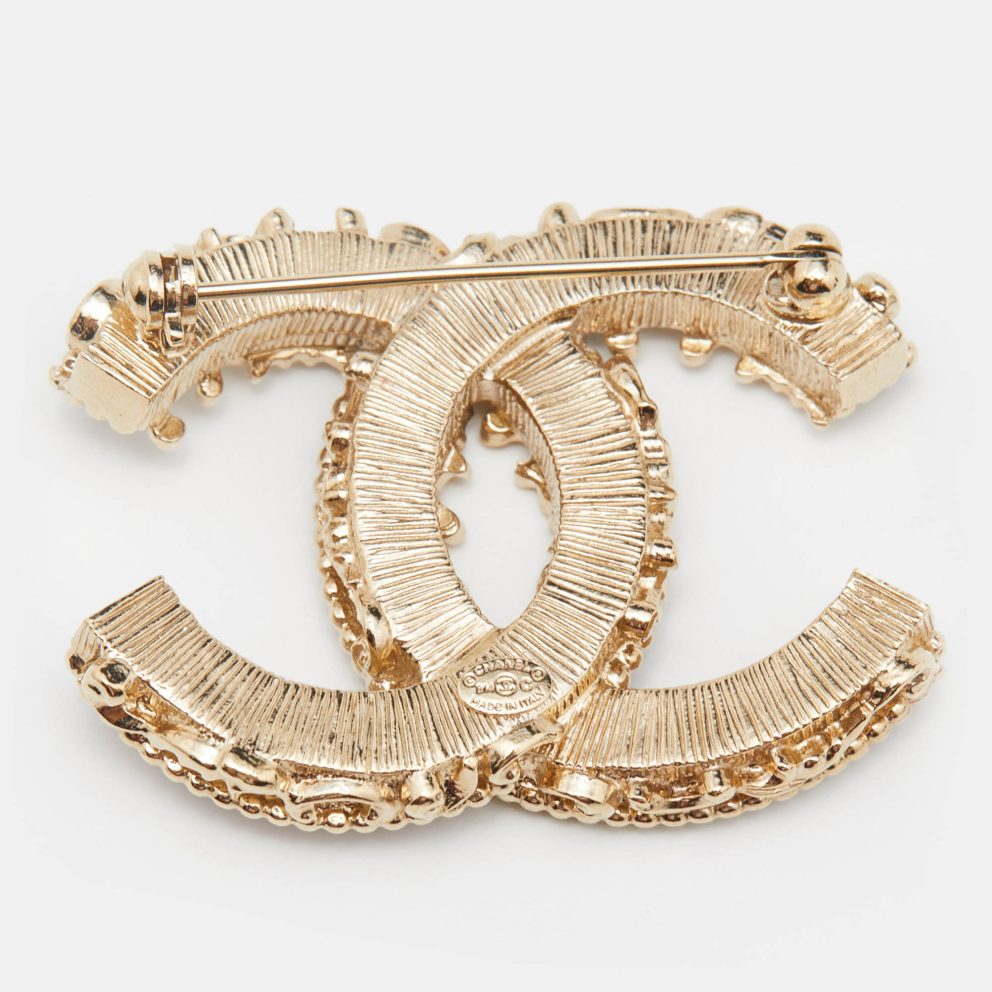 

Chanel Black Enamel CC Baroque Pin Brooch