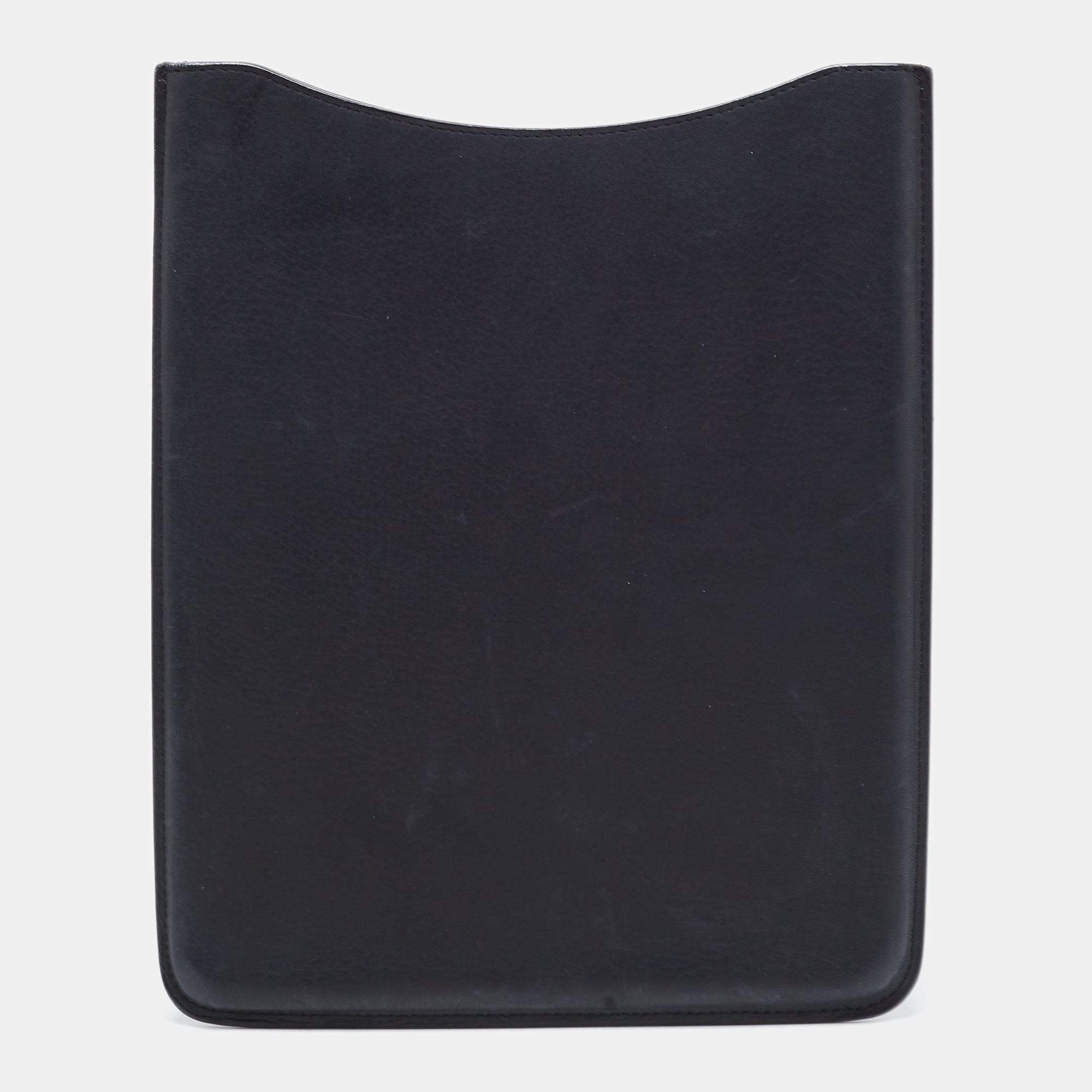 

Chanel Black Leather Logo Ipad Mini Case